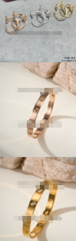 621433353 Hoop Earrings and Love Bracelets