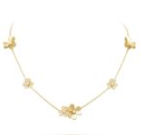 621433362 Frivole Necklace 9 Flowers with Diamonds